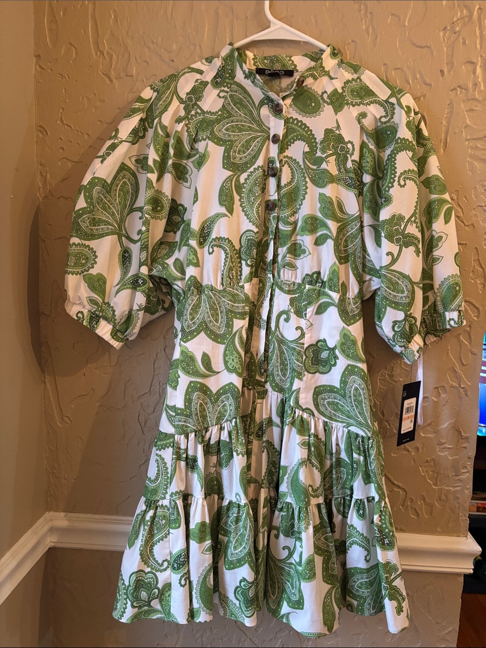 BCBG Paisley Shirt Mini Dress NWT